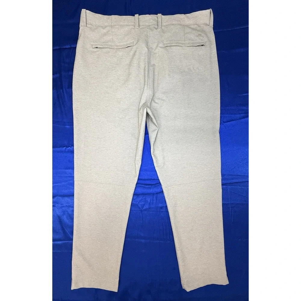 Tommy Bahama Mens 38x30 On Par Flat Front Chino Pants Tan IslandZone Performance